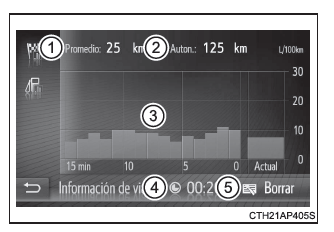 Información del consumo de combustible 